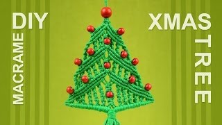 How to Christmas Tree  Macrame Xmas Ornament  Decoration [upl. by Farleigh]