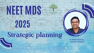 NEET MDS 2025 What to do now How should we plan our studies [upl. by Jc]