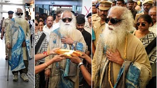 Sadhguru Reached Coimbatore After Recovery  Grand Welcome  Airport  Manastars [upl. by Adlesirhc]