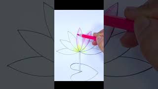 How To Draw Water Lily Step By Step  Easy Water Lily Drawing [upl. by Jennifer]