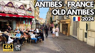 Walking Tour in Old Antibes France 4k 60fps walking tour [upl. by Ahseinaj345]