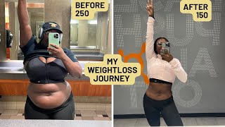 HOW I LOST 100LBS IN 1 YEAR  MY STORY [upl. by Alakam]