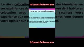 TCF Canada expression écrite tache 2 [upl. by Luby391]