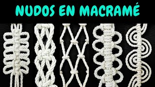 5 nuevos NUDOS en MACRAMÉ paso a paso  5 New Knots in Macrame [upl. by Bambi657]