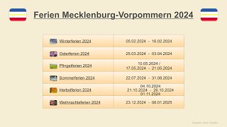 Ferien MecklenburgVorpommern 2024 [upl. by Gallenz]