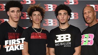 First Take debates the impact of LiAngelo Balls arrest on the Big Baller Brand  First Take [upl. by Kinnard909]