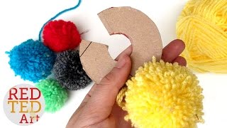 How to make a Pom Pom maker Tutorial Craft Basics  Yarn Pom Pom [upl. by Rimhsak]