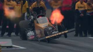 NHRA Top Fuel driver Doug Kalittas WILD launch in Super Slo Mo [upl. by Zach616]