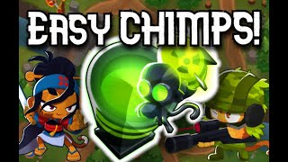 Ravine CHIMPS Black Border Made EASY No Sky Shredder Needed Update 392 Bloons TD6 [upl. by Enirehs165]