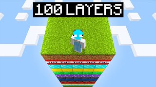 Minecraft But Its 100 LAYERS [upl. by Flavius]