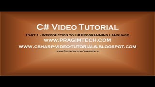 Part 1  C Tutorial  Introductionavi [upl. by Mcgurn]