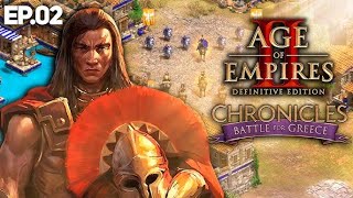 AGE OF EMPIRES 2 DLC CHRONICLES BATTLE FOR GREECE GRAN CAMPAÑA EP 2 GRIEGOS CON REGALOS [upl. by Halbeib]