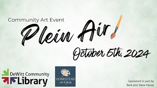 Plein Air Community Art Event [upl. by Anaeda]