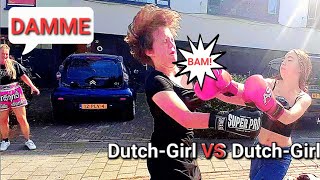 SPARRING🇳🇱 Dutch Girl VS Dutch Girl  STREETS of DUTCHLAND aka HOLLAND aka AMSTERDAM aka NETHERLANDS [upl. by Aicrop486]