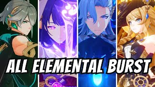 Genshin Impact  All Characters ELEMENTAL BURST Animations 4 amp 5Stars [upl. by Elyagiba]