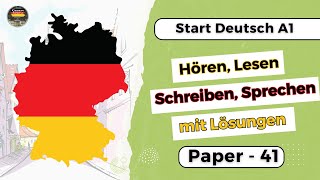 Goethe Zertifikat A1  Paper  41  Hören Lesen Schreiben Sprechen with Answers [upl. by Rodl]