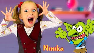 Go Away Spooky Goblin  Scary Simple Song  Nursery Rhymes amp Kids Halloween Song by Ninika Kids [upl. by Fabriane]