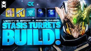 DESTINY 2  THE ULTIMATE STASIS TURRETS ENDGAME BUILD Veritys Brow  Riskrunner [upl. by Faunia120]