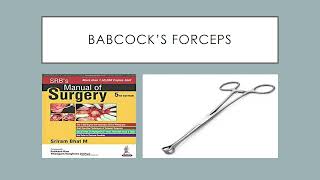 BABCOCKS FORCEPS EASY IN 1 MINUTE [upl. by Noreht186]