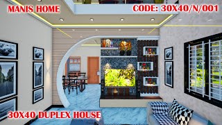 30x40 Duplex House Design Plan  3 Bedroom House Design That Will Blow Your Mind north facing [upl. by Eiram940]