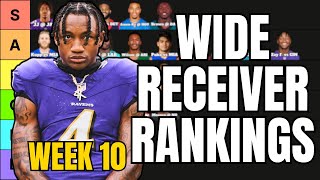 Top 30 Wide Receiver Rankings For Week 10 Fantasy Football [upl. by Ahsikcin]