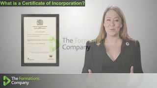 Certificate of Incorporation  The Formations Company [upl. by Adnwahsor914]