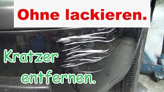 Kratzer entfernen ohne lackieren Mit Lackstift ausbessern  So GEHTS [upl. by Mcquillin408]