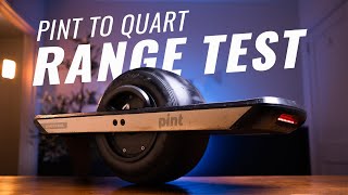 Onewheel Pint vs Quart Battery Upgrade  Range Test  Review [upl. by Ettenom203]