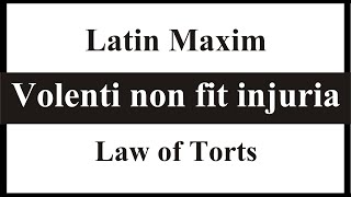 Volenti non fit injuria Latin Maxim  Law of Torts  Law Guru [upl. by Yeoz71]