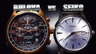 Bulova Precisionist 97B122 Wilton Chronograph vs Seiko Shinobu Ishigaki Cocktail Time SARB065 [upl. by Sirrad]