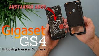 Gigaset GS4 I Unboxing amp erster Eindruck I Solides Smartphone Made in Germany I deutsch I 4K [upl. by Nerraj]