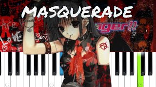 siouxxie  masquerade Piano Tutorial [upl. by Ennadroj]