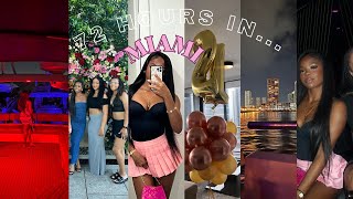 72 HOURS IN MIAMI VLOG  WE MADE IT OUT THE CHAT  Resturants Club Beach etc [upl. by Anwahsiek]