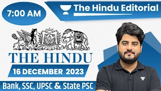 The Hindu Editorial Analysis  16th Dec 2023  The Hindu Newspaper Analysis Today  Vishal Parihar [upl. by Derfiniw]