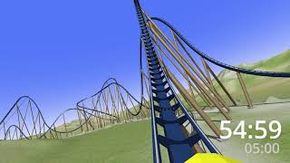 1 HOUR TIMER Roller Coaster from ULTIMATE COASTER X [upl. by Samtsirhc]