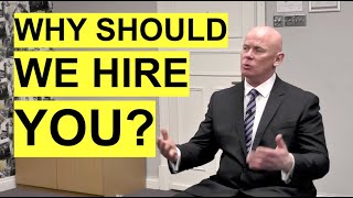 WHY SHOULD WE HIRE YOU The BEST Example ANSWER to this Tough INTERVIEW QUESTION [upl. by Newbold]