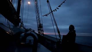 Capstan Shanty Ye Banished Privateers cover on board a tall ship at night [upl. by Pelletier]