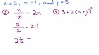 Evaluating Algebraic Expressions 1 [upl. by Cross]