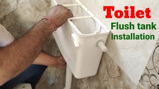 How to install cistern flush  Toilet flush tank installation  Toilet cistern repair [upl. by Odnumde451]