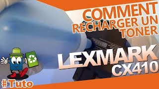 Lexmark CX410  Comment Recharger Le Toner [upl. by Sletten]