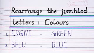 Rearrange the jumbled letters  Colours [upl. by Friedrich]