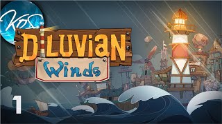 Diluvian Winds 1  BEAUTIFULLY ILLUSTRATED LIGHTHOUSE GAME  First Look Lets Play [upl. by Nyrhtak651]