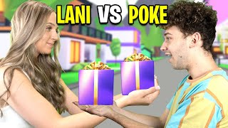 POKE vs LANI Massive GIFT UNBOXING Roblox Adopt Me [upl. by Vinita267]