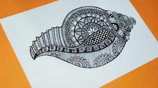 Shankha Mandala Art Mandala art for beginners  mandala art step by step  la crafts villa [upl. by Leinadnhoj]