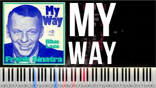 Frank Sinatra  My Way  Piano Tutorial [upl. by Avrom]