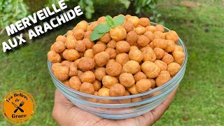 CROQUETTES AUX ARACHIDE  MERVEILLE AUX ARACHIDE  COATED PEANUTS  PEANUT BURGER [upl. by Eelrefinnej404]