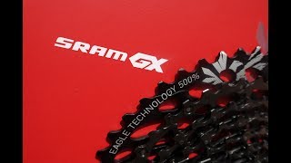 SRAM Eagle GX Cassette 12 Speed  Details Unboxing vs 11 Speed GX 1150 [upl. by Adekahs]