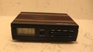 Retro Infinity Alarm Clock Faux Wood Grain Finish Digital Classic Alarm Sound [upl. by Frentz]