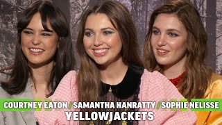 Yellowjackets Season 2 Interview Courtney Eaton Sophie Nélisse amp Samantha Hanratty [upl. by Rehpinej]