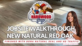 New and Existing Red Oak Hardwoods Finished With Bona Natural Seal  New Project Alert [upl. by Irene]